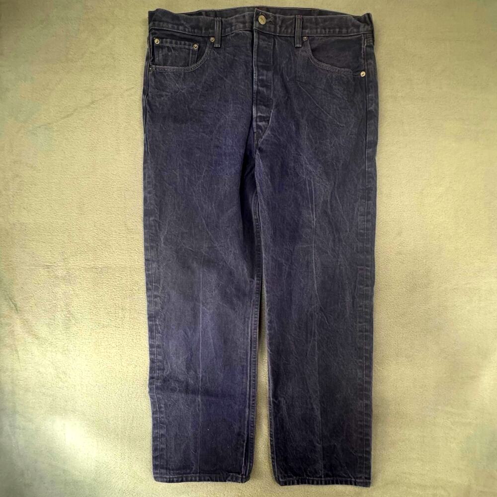 Levi’s 501 XX Jeans Mens 40x32 Blue Dyed Canvas Straight Button Fly Grunge Y2K